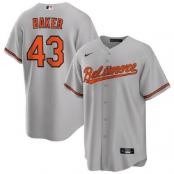 Men Baltimore Orioles 43 Bryan Baker Grey Cool Base Stitched Jersey