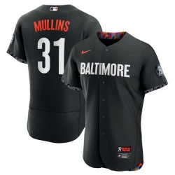 Men Baltimore Orioles Baltimore Orioles 31 Cedric Mullins Black 2023 City Connect Flex Base Stitched Baseball Jersey