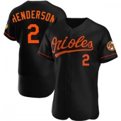 Men Baltimore Orioles Gunnar Henderson Black Flex Base Stitched Nike Jerseys