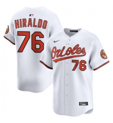 Men Baltimore Orioles Nike Home Limited Jersey White Hiraldo Yaramil 76