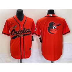 Men Baltimore Orioles Orange Team Big Logo Cool Base Stitched Jersey