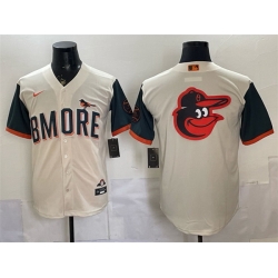 Men Baltimore Orioles Team Big Logo Natural 2026 City Connect Stadium Stitched Baseball Jerseys