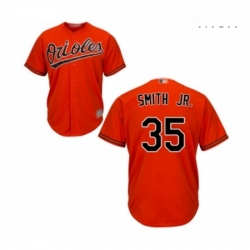 Mens Baltimore Orioles 35 Dwight Smith Jr Replica Orange Alternate Cool Base Baseball Jersey 