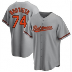 Men's Baltimore Orioles Felix Bautista #74  Gray Alternate Stitched Jersey