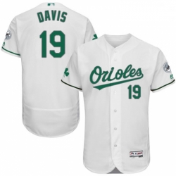 Mens Majestic Baltimore Orioles 19 Chris Davis White Celtic Flexbase Authentic Collection MLB Jersey