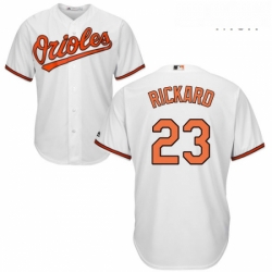 Mens Majestic Baltimore Orioles 23 Joey Rickard Replica White Home Cool Base MLB Jersey