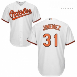 Mens Majestic Baltimore Orioles 31 Ubaldo Jimenez Replica White Home Cool Base MLB Jersey