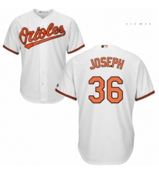 Mens Majestic Baltimore Orioles 36 Caleb Joseph Replica White Home Cool Base MLB Jersey 