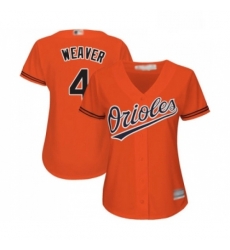 Womens Baltimore Orioles 4 Earl Weaver Replica Orange Alternate Cool Base Baseball Jersey 