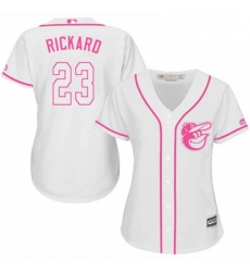 Womens Majestic Baltimore Orioles 23 Joey Rickard Replica White Fashion Cool Base MLB Jersey