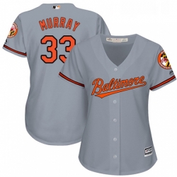 Womens Majestic Baltimore Orioles 33 Eddie Murray Authentic Grey Road Cool Base MLB Jersey