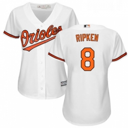 Womens Majestic Baltimore Orioles 8 Cal Ripken Authentic White Home Cool Base MLB Jersey