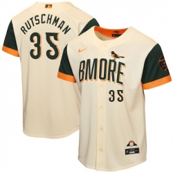 Youth Baltimore Orioles  35 Adley Rutschman Natural 2026 City Connect Stadium Stitched Baseball Jersey
