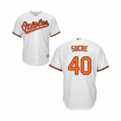 Youth Baltimore Orioles 40 Jesus Sucre Replica White Home Cool Base Baseball Jersey 