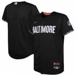 Youth Baltimore Orioles Blank Black 2023 City Connect Stitched Baseball Jersey