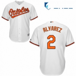 Youth Majestic Baltimore Orioles 2 Pedro Alvarez Replica White Home Cool Base MLB Jersey 