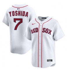 Men Boston Red Sox Nike Home Limited Jersey White Yoshida Masataka 7 Men Boston Red Sox Nike Home Limited Jersey White Yoshida Masataka 7
