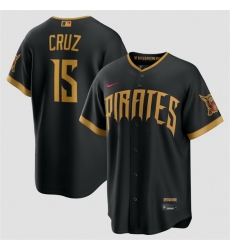 Men Pittsburgh Pirates  15 Oswin Appollis Black 2026 City Connect Stadium Stitched Baseball Jersey