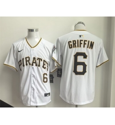 Men Pittsburgh Pirates  6 Konnor Griffin White 2026 Limited Stitched Baseball Jersey