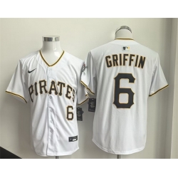 Men Pittsburgh Pirates  6 Konnor Griffin White 2026 Limited Stitched Baseball Jersey