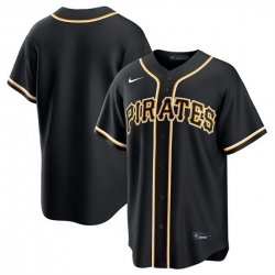 Men Pittsburgh Pirates Blank 2026 Fashion Replica Black Out Stitched Baseball Jersey