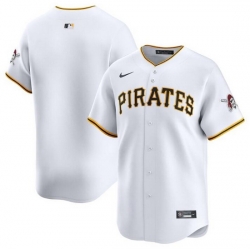 Men Pittsburgh Pirates Blank White Home Limited Stitched Baseball Jersey