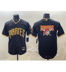 Men Pittsburgh Pirates Team Big Logo Black 2026 City Connect Stadium Stitched Baseball Jersey