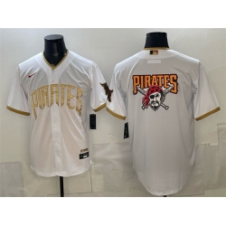 Men Pittsburgh Pirates Team Big Logo White 2026 City Connect Stadium Stitched Baseball Jersey
