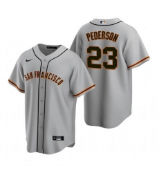 Men San Francisco New York Giants 23 Joc Pederson Grey Cool Base Stitched Jerse