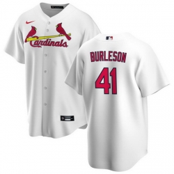 Men St  Louis Cardinals 41 Alec Burleson White Cool Base Stitched Jersey