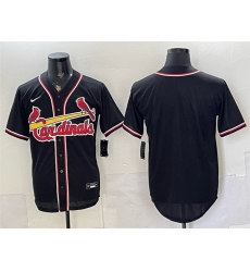 Men St  Louis Cardinals Blank 2026 Fashion Replica Black Out Stitched Baseball Jersey
