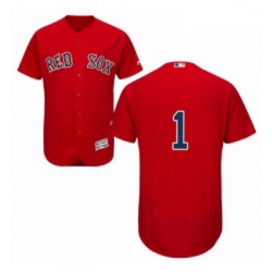 Mens Majestic Boston Red Sox 1 Bobby Doerr Red Alternate Flex Base Authentic Collection MLB Jersey