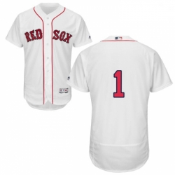 Mens Majestic Boston Red Sox 1 Bobby Doerr White Home Flex Base Authentic Collection MLB Jersey