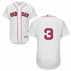 Mens Majestic Boston Red Sox 3 Babe Ruth White Flexbase Authentic Collection MLB Jersey