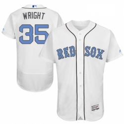 Mens Majestic Boston Red Sox 35 Steven Wright Authentic White 2016 Fathers Day Fashion Flex Base MLB Jersey