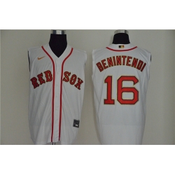 Red Sox 16 Andrew Benintendi White Nike Cool Base Sleeveless Jersey