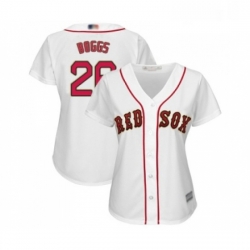 Womens Boston Red Sox 26 Wade Boggs Authentic White 2019 Gold Program Cool Base Baseball Jersey