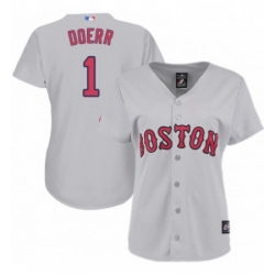 Womens Majestic Boston Red Sox 1 Bobby Doerr Authentic Grey Road MLB Jersey