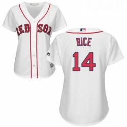 Womens Majestic Boston Red Sox 14 Jim Rice Authentic White Home MLB Jersey