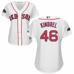 Womens Majestic Boston Red Sox 46 Craig Kimbrel Authentic White Home 2018 World Series Champions MLB Jersey