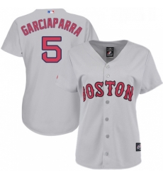 Womens Majestic Boston Red Sox 5 Nomar Garciaparra Replica Grey Road MLB Jersey