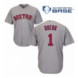 Youth Majestic Boston Red Sox 1 Bobby Doerr Replica Grey Road Cool Base MLB Jersey