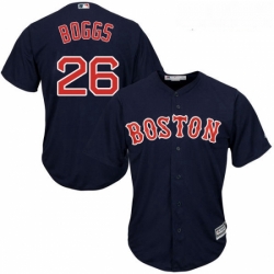 Youth Majestic Boston Red Sox 26 Wade Boggs Replica Navy Blue Alternate Road Cool Base MLB Jersey