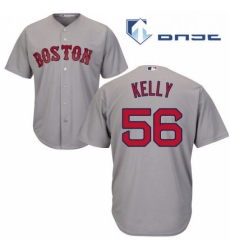 Youth Majestic Boston Red Sox 56 Joe Kelly Authentic Grey Road Cool Base MLB Jersey