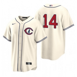 Men Chicago Cubs 14 Ernie Banks 2022 Cream Field Of Dreams Cool Base Stitched Baseball Jersey