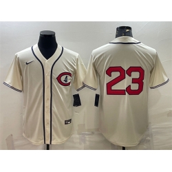 Men Chicago Cubs 23 Ryne Sandberg 2022 Cream Field Of Dreams Cool Base Stitched Baseball Jersey