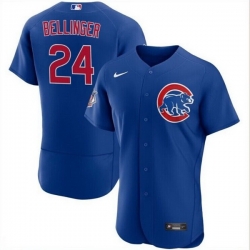 Men Chicago Cubs 24 Cody Bellinger Royal Flex Base Stitched Baseball Jersey