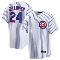 Men Chicago Cubs 24 Cody Bellinger White Cool Base Stitched Baseball Jersey