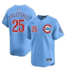 Men Chicago Cubs 25 Moises ballesteros Blue 2024 25 2nd Alternate Limited Stitched Baseball Jersey Men Chicago Cubs 25 Moises ballesteros Blue 2024 25 2nd Alternate Limited Stitched Baseball Jersey