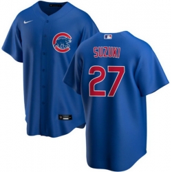 Men Chicago Cubs 27 Seiya Suzuki Royal Cool Base Stitched Baseball jersey
